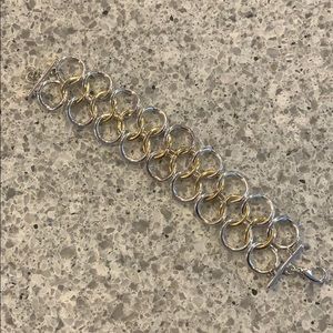 🤍💛Silver and Gold metal bracelet